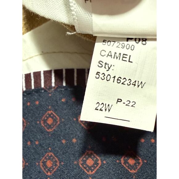 NWT Talbots Hampshire Dress Pants Women's Plus Size 22W Tan Khaki Office Career - Picture 9 of 11